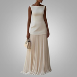 Klara | Vestido Maxi Plisado Sin Mangas